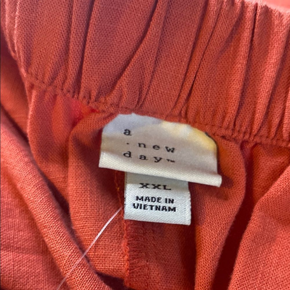 Women's Tie Mini a-Line Skirt - a New Day Rust XXL NWT - Picture 8 of 8